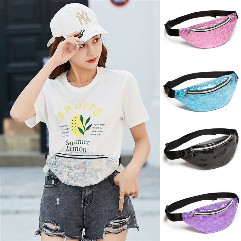 Vrouwen Pu Lederen Taille Fanny Pack Belt Bag Pouch Hip Bum Bag Reizen Sport Kleine Portemonnee