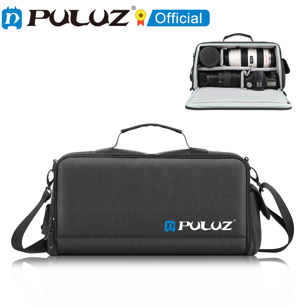 PULUZ przenośna kamera torba na ramię Crossbody pamięć cyfrowa na obiektyw