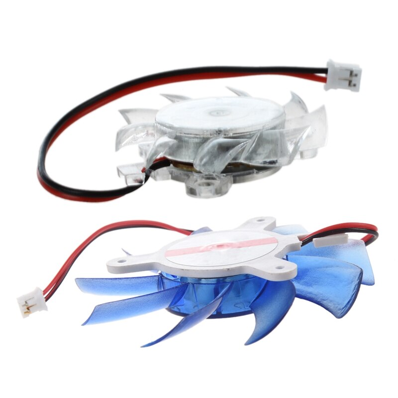 1Pcs PC VGa Display Video Card Heatsink Cooler Cooling Fan Blue & 1Pcs Plastic Mini Cooling Fan Heatsink Cooler DC 12V for PC Co