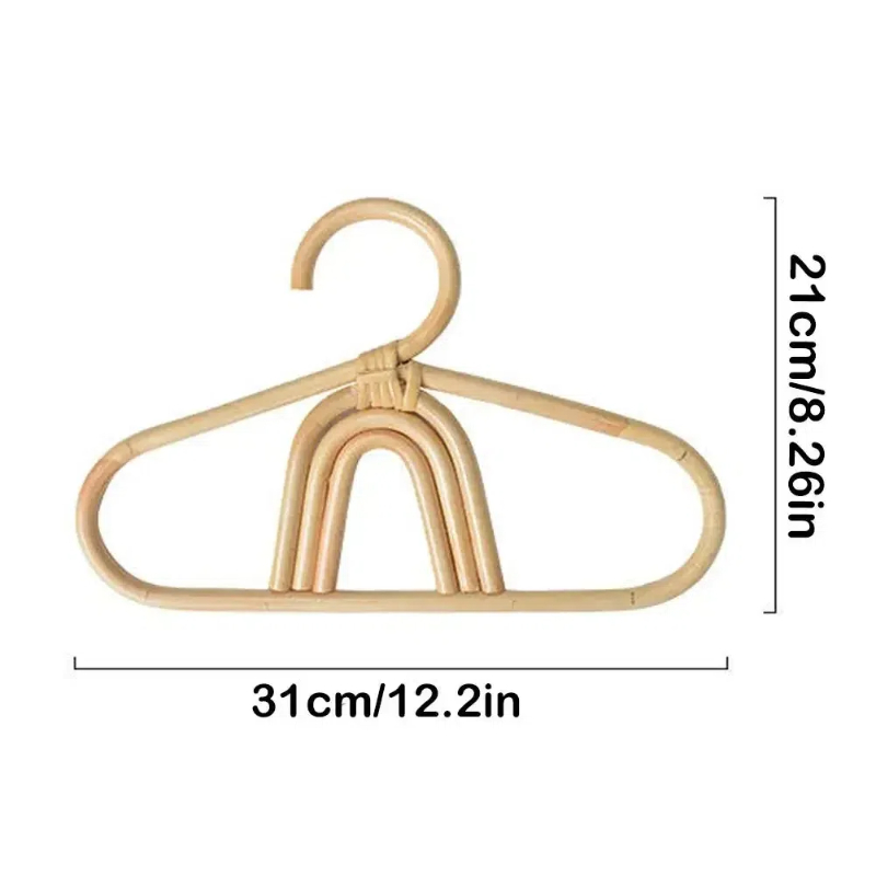Cintre en rotin pour enfants, décor Boho, manuel, étagère murale pour bébé, vêtements RapDuty, T1