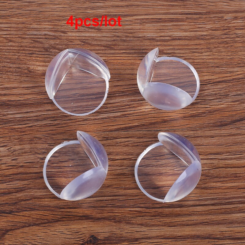 8 pcs Baby Safety Table Corner Protector Transparent Anti-Collision Angle Protection Cover Edge Corner Guard Child Security: Round 4pcs