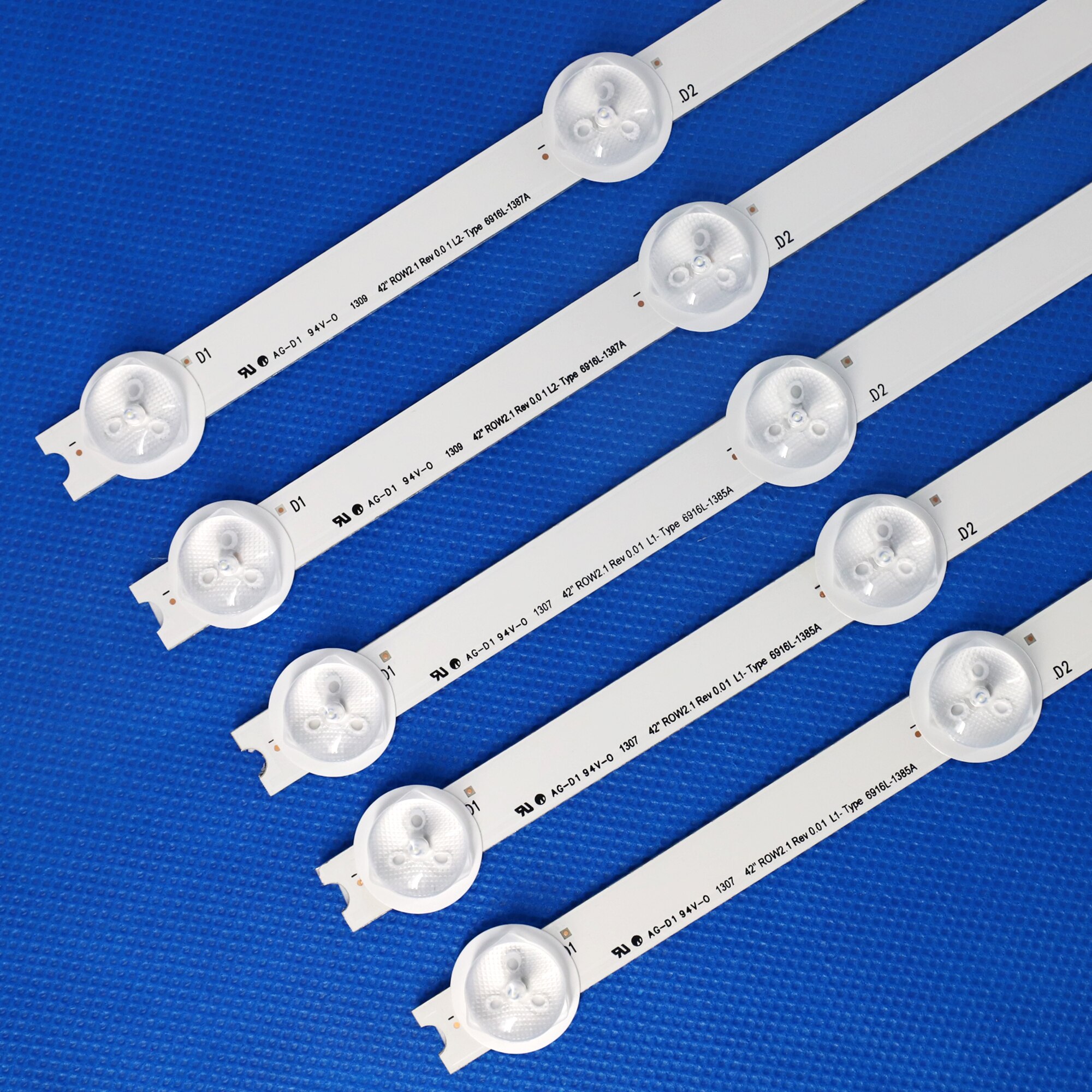 10 pcs/set LED rétro-éclairage barre Remplacement POUR LG 42LN5700 6916L-1214A 6916L-1215A 1216A 1217A 1412A 1413A 1414A 1415A