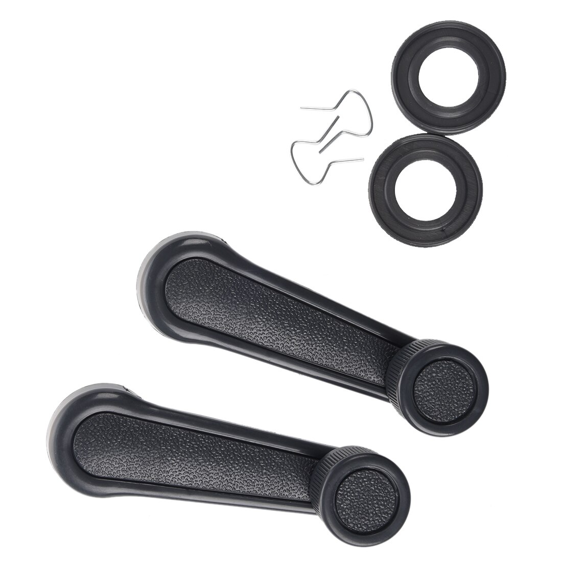 SODIAL(R) 2 uds. Manivela Universal de plástico gris para ventana de coche manivela palanca