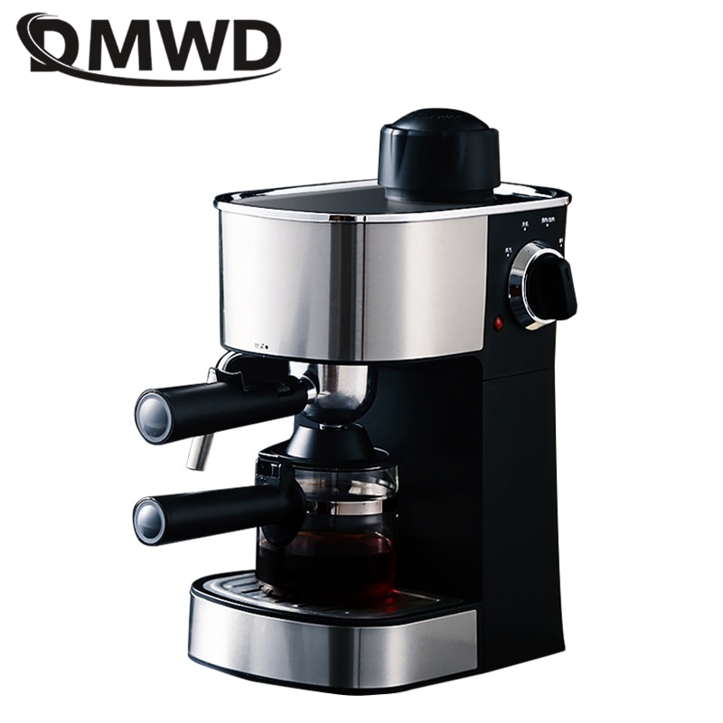 Dmwd 240Ml Huishoudelijke Espressomachine Mini Koffiezetapparaat Cappuccino Melk Frothers Melkschuimer 5 Bar Druk Stoom Soort