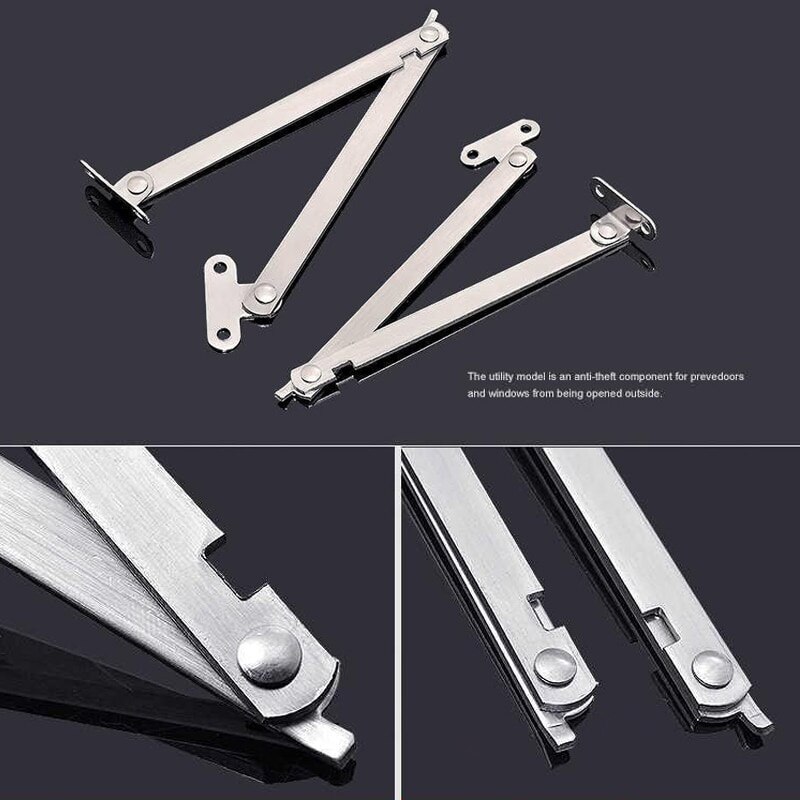 Stainless Steel Furniture Cupboard Rotatable Folding Lid Support Hinge Pneumatic Gas Spring For Wood Furniture Hardware