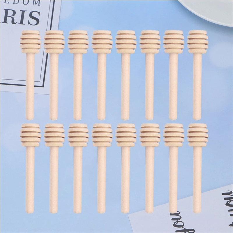 Mini cuchara para miel ecológica, servidor de mezcla de madera para jarras, herramienta de goteo 100, 10/50/70% Uds.
