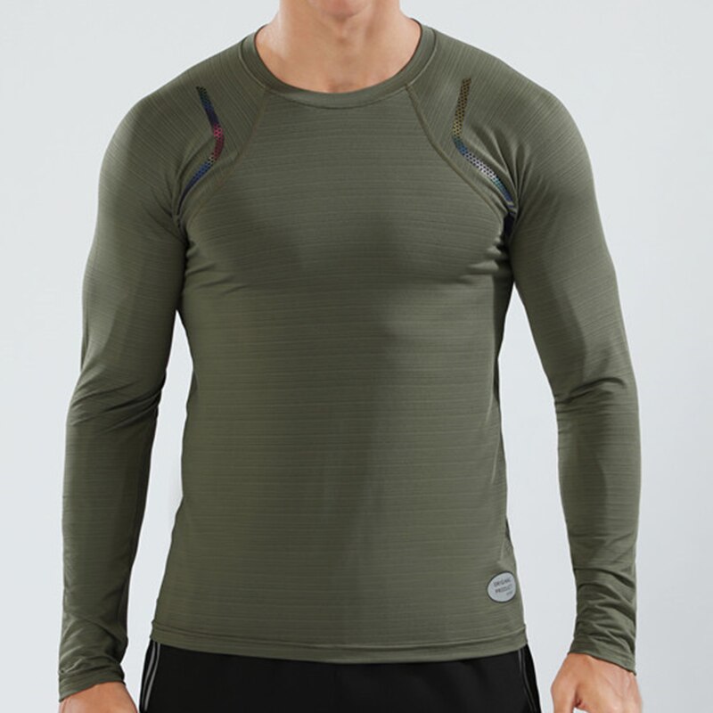 Koszulka sportowa męska oddychająca szybkoschnąca bluza z długim rękawem na siłownię odzież sportowa odzież robić biegania elastyczna: Xxxl / Lxsy 08g