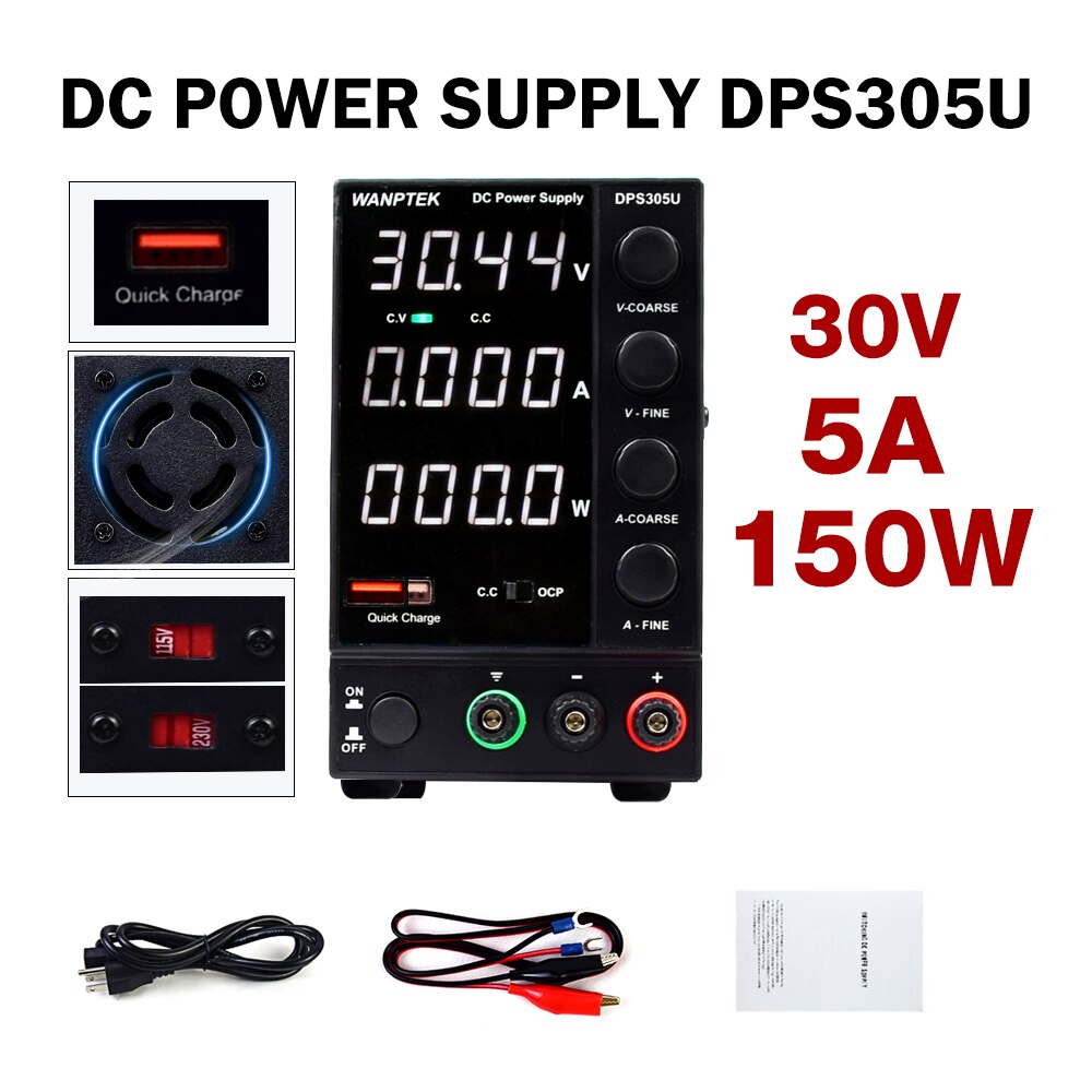30V 5A dc power supply adjustable DPS305U 4 digit LED display Regulated Linear variable switching laboratory bench source diy: UK