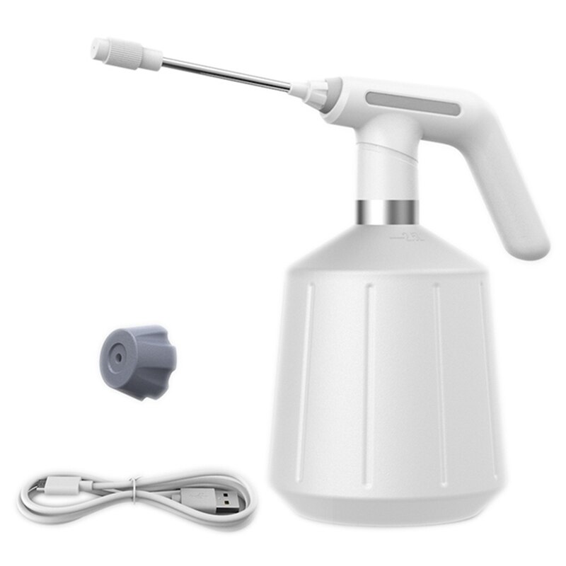 2.5L Electric Plant Spray Bottle Automatic Watering Fogger USB Electric Sanitizing Sprayer Hand Watering Machine: white