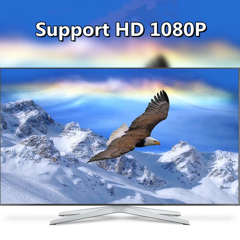 BSLIUFANG-convertidor Mini RCA a VGA, convertidor AV2VGA VGA2AV con Conversor de vídeo VGA de Audio de 3,5mm para PC a TV ordenador a TV