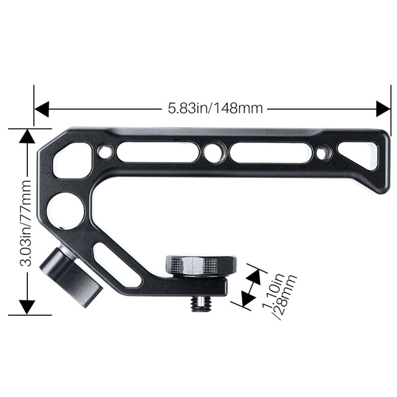 R008 câmera fria sapato lidar com aperto com arri parafuso de localização m5 rotativa parafuso monitor externo mic para dslr nikoncanon sony