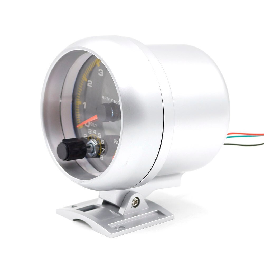 CNSPEED 3 3/4 "Auto 80mm Carbon Fibre Tachometer Rpm Gauge Meter Mit Gelb Shift Lichter Auto 80mm drehzahlmesser YC100145-CN