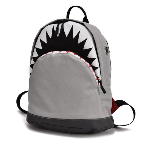 Kind Canvas Rugzak Kids 3D Model Shark Schooltassen Baby mochilas Kind Schooltas voor de Kleuterschool Jongens en Meisjes rugzak: Big-Gray