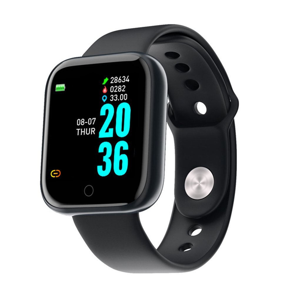 Smart watch  y68 vattentät tracker fitness armband för ios för android användbar sport träning fitness smart armband: Svart