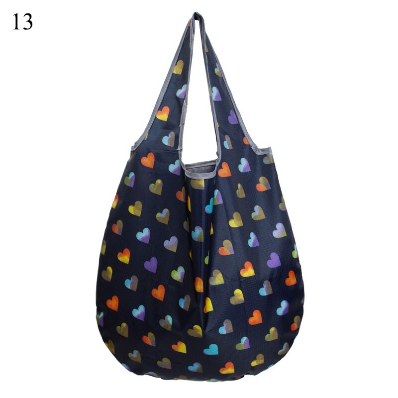 Polyester Multifunctionele Bloem Eco Bag Herbruikbare Shopping Pouch Opvouwbare Opvouwbare Tas Handig Kruidenier Tas Boodschappentas Opslag: 13