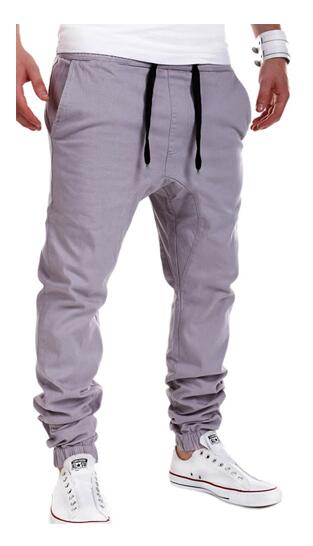 Herre joggers mærke herre bukser herre bukser casual solide bukser jogger harem kaki sweatpants xxxl yjl: Gary / Xxxl