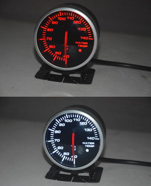 2.5" 62mm LED Dual Display Boost Turbo gauge Water temp Oil temp Oil pressure Voltmeter Vacuum Air fuel Tachometer Car Gauge: Water temp Gauge