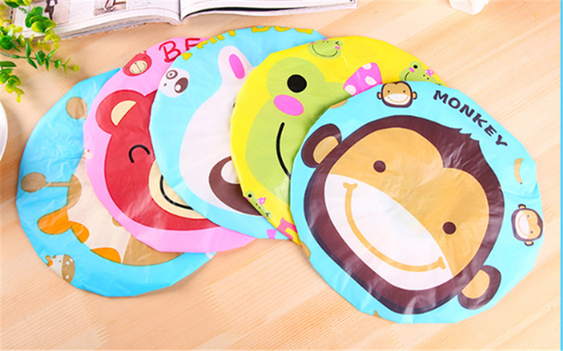 1P Color Random Adult waterproof shower cap Cartoon Shower Hat Wrapped Towel Bathing Cap Bathroom Accessories Waterproof Bathing