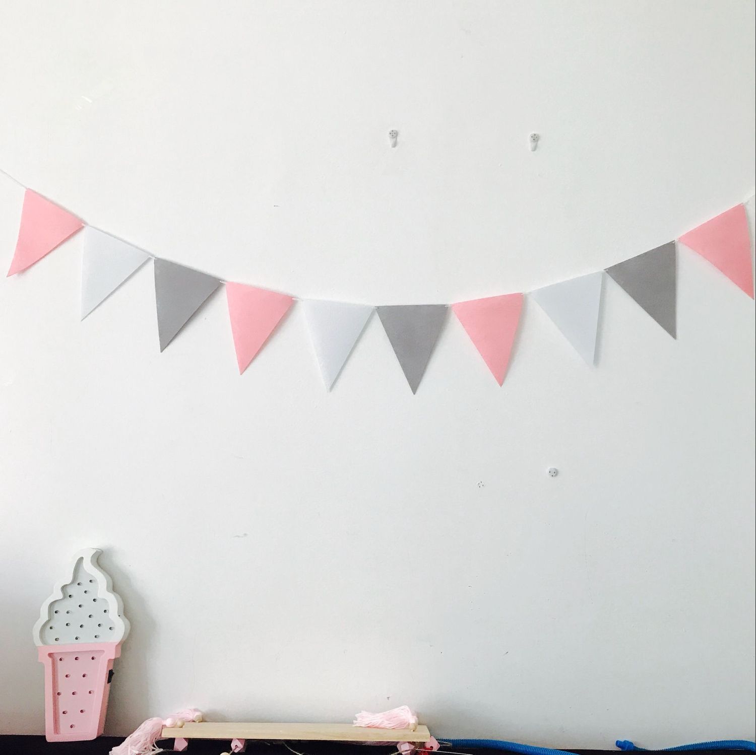 Effen Kleur Driehoek Multicolour Vlaggen Kids Decor Handgemaakte Een Bed Opknoping Teepees Babykamer Kinderen Slaapkamer Muur Decoratie: C