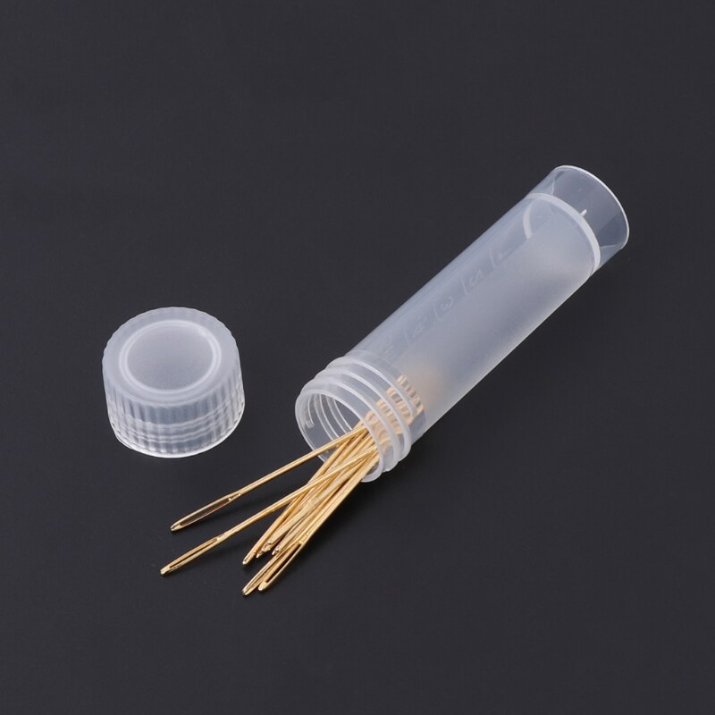 10PCS Golden Embroidery Fabric Cross Stitch Cloth Needles Size 22# 24# 26# 28# Needles Kit Tools Sewing Sharpening Handmade