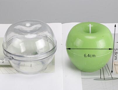 Diy apple form tvål choklad ljusformar liten storlek apple ljusformar manuell söt ljuskrona gör mögel  lz35: Ljusform 4