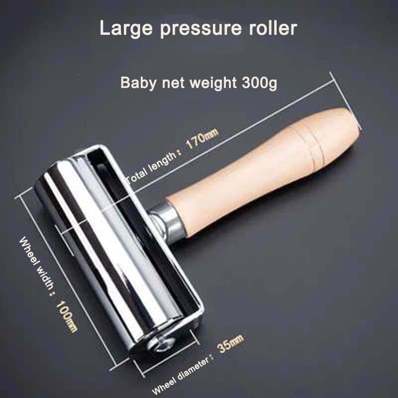 Leather Roller Metal Tool Roller Edge Holder Glue the inside and squeeze the bubble flattening Flattening tool Size 26/60/100mm: large