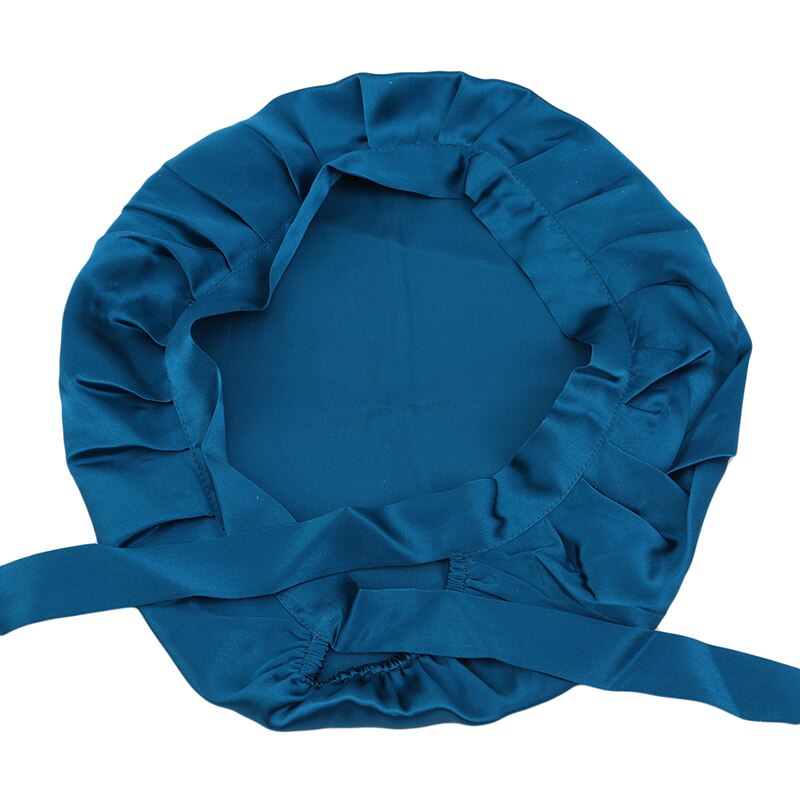 Motorhjelm hår styling hætte lang hårpleje kvinder nat søvn hat silke hoved wrap brusebad hætte hår styling værktøj solid enkel nathætte