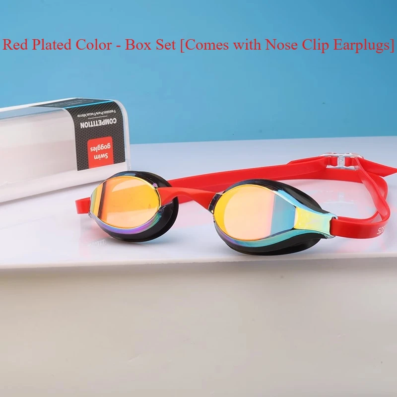 Speedo elite simglasögon med liten båge, klar syn och imfri teknik för tävling och träning för män och kvinnor: Grön