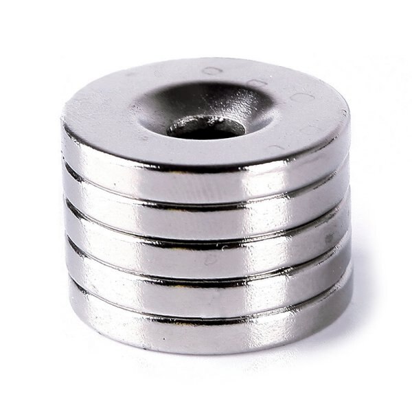 5-20 stks/pak D20mm x3mm Gat 5mm Ring Zeldzame Aarde Sterke Verzonken Neodymium Magneten Verwerking Technologie N50: 5 Pcs