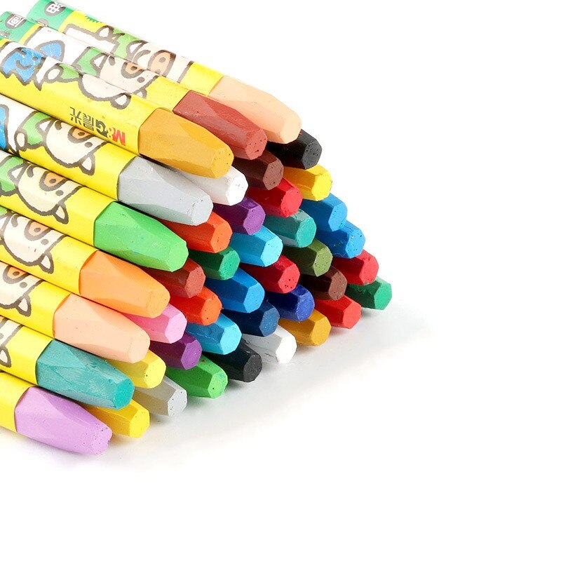 Lápiz de cera Deli para niños, 12/24/36 colores por caja, pintura al óleo, Color caramelo, Pastel, Seguridad Infantil, Pastel no tóxico 0100