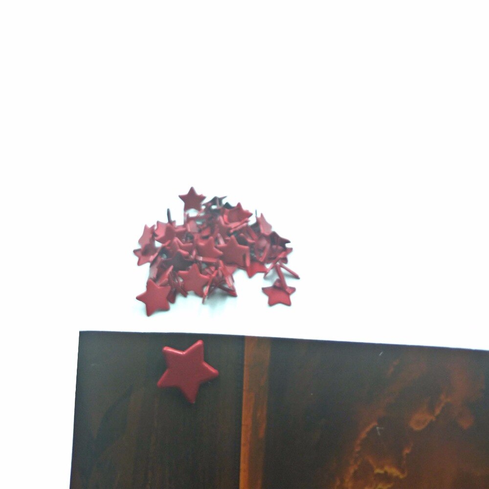 50 stk 13.5*12mm søde femkantede stjerne metal brads negle nitter fastgørelse udsmykning diy scrapbooking papir album