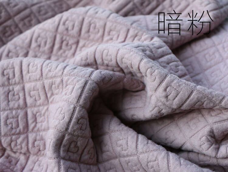 Three layers of warmth Cotton Knitted Laminated Fabric non-fluorescent for thicker jackets: Dark pink