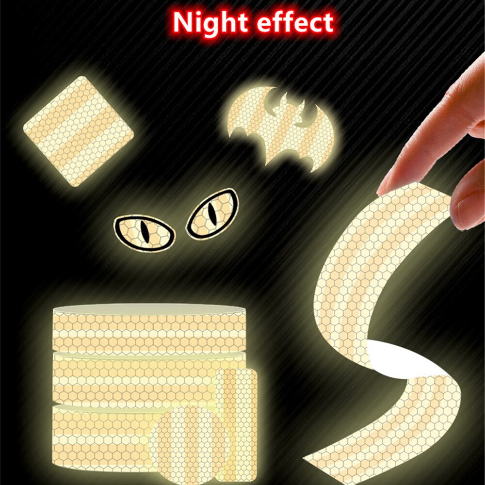 Cinta reflectante negra de 3M, pegatina adhesiva de grado de diamante, de seguridad, cinta de advertencia para bicicleta, automóviles, motocicleta, estilo de coche