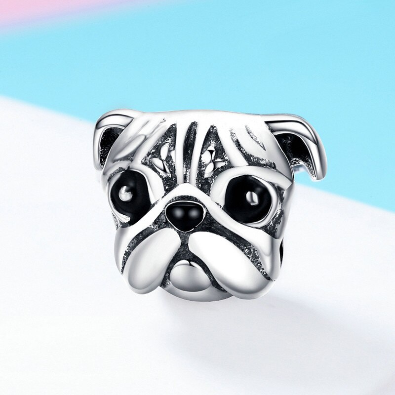 100% 925 Sterling Silber Hund der Geschichte Pudel Welpen Französisch Bulldog Perlen Charme Fit Charms Silber 925 Original armband