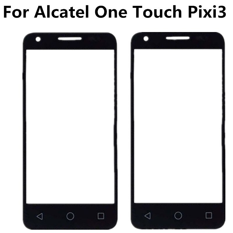 Zwart Voor Alcatel One Touch Pixi 3 4.5 4027D 4027X4027 A5017 5017E VF795 Voor Outer Glas Lens Reparatie Touchscreen Outer glas