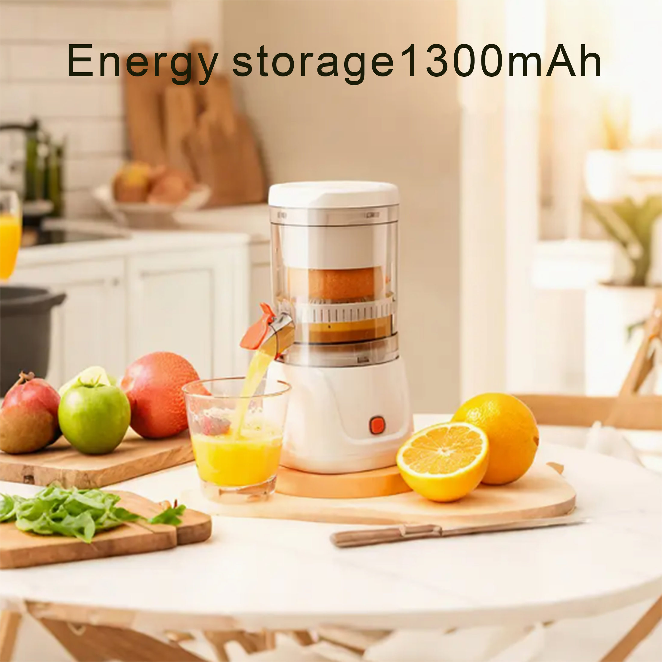 Bærbar elektrisk juicer | kompakt, usb-oppladbar, slitesterk plast, ideell til fersk juice, juicemaskin til reiser og hjem