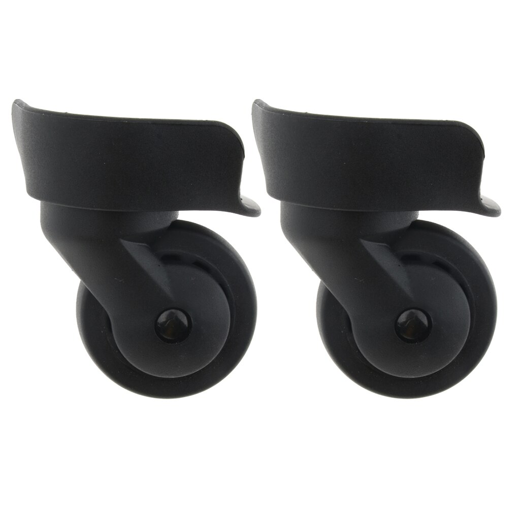 1 Pair Luggage Wheels Replacement Universal Trolley Fixed Casters - Flexible and （A65-Small Size）
