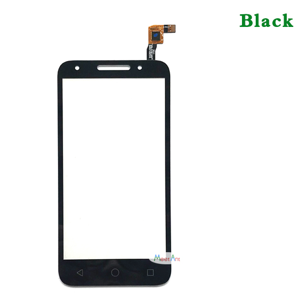 Remplacement 5.0 "pour Alcatel One Touch U5 5044D 5044I 5044 T 5044Y OT5044 écran tactile numériseur capteur extérieur verre lentille panneau: Black