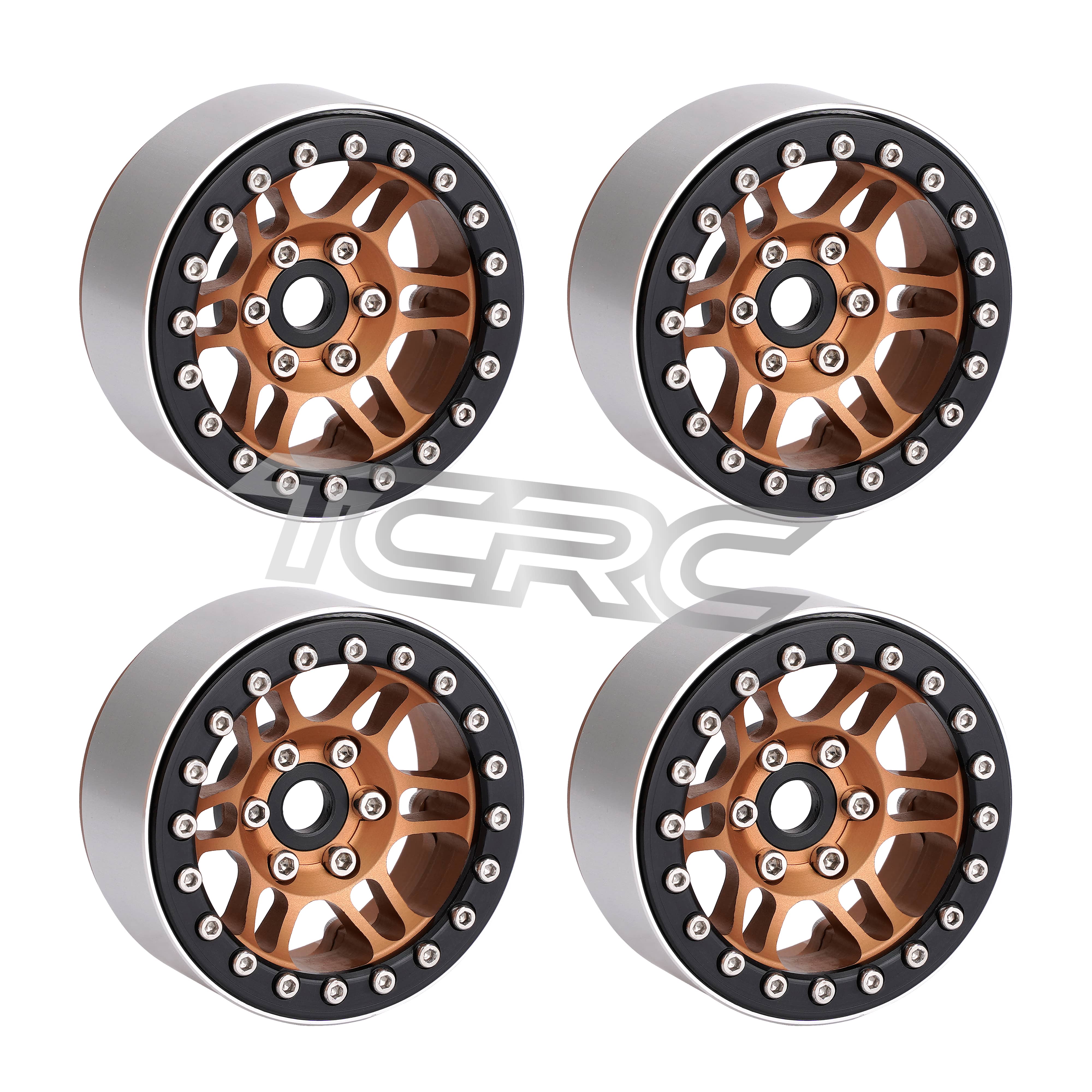 Tcrc 4Pcs Aluminium 1.9 &quot;Hoge Massa Rc Beadlock Wiel Hubs Voor 1/10 Rc Crawler Auto Traxxas TRX4 TRX6 axiale SCX10 Tamiya CC01: Copper