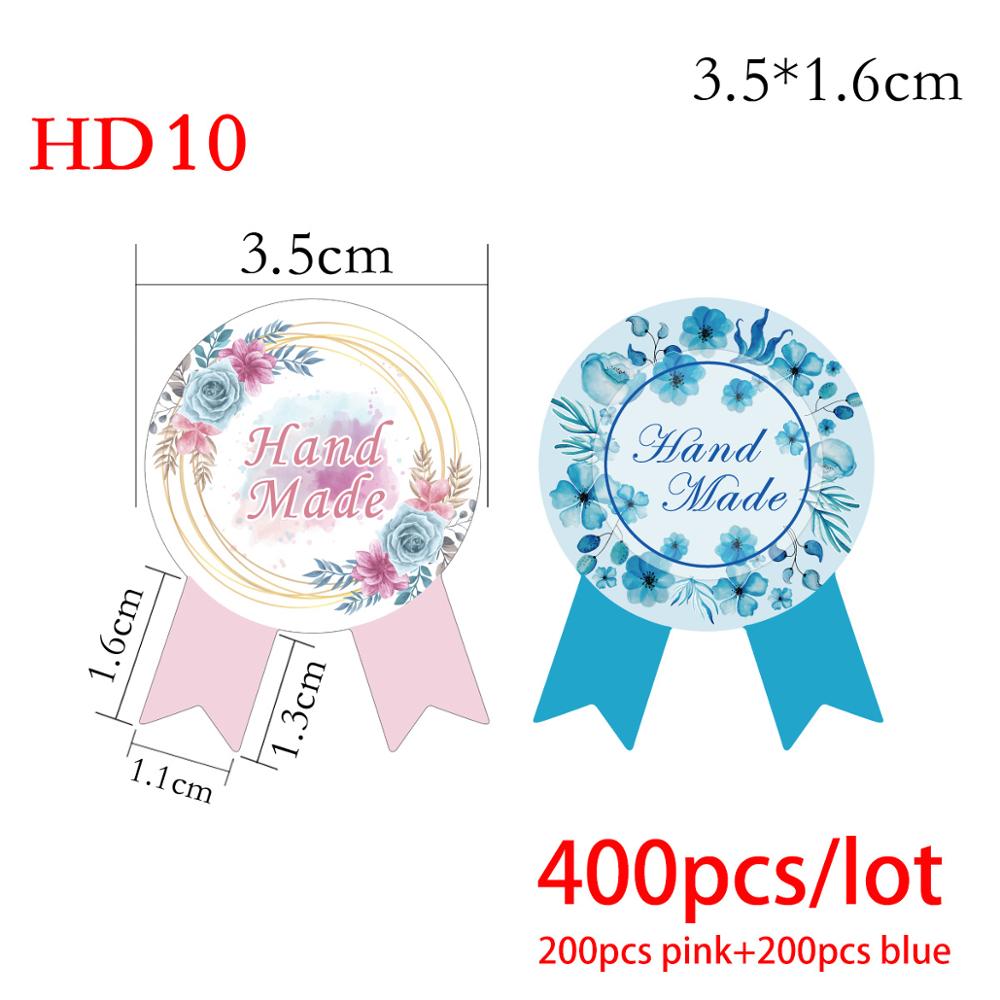 Handmade Thank You Stickers Scrapbooking for Package Adhesive Thank You Sticker Seal Labels Stationery: HD10 400pcs