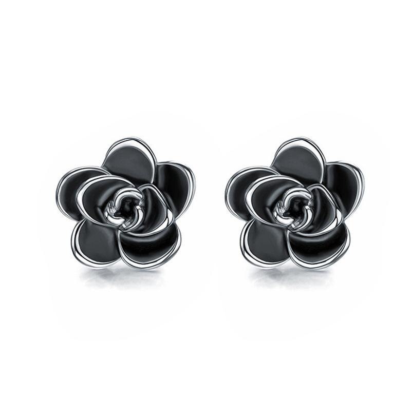 Pendientes de plata de ley 925 para mujer, chaquetas bonitas, flor rosa, pendientes de Gril, joyería Multicolor, accesorios, de: WG215B