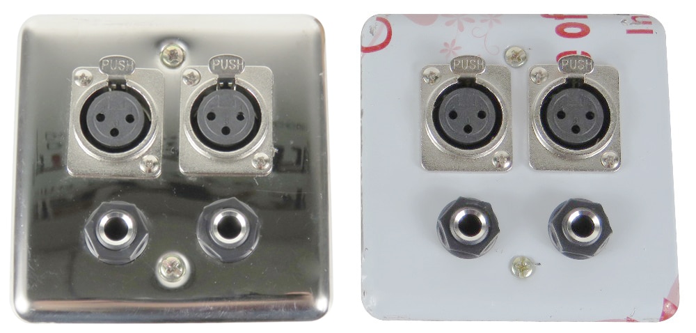 STARAUDIO – panneau mural en acier, 2 pièces, 2 XLR, 1/4 ", 6.35MM, prise Jack, SWP-4001