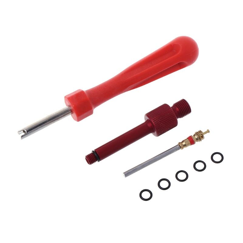 Cykel bakre stötdämpare pumpventil adapter ventilkärna förlänga aluminiumlegering mtb cykeldelar reparationsverktyg byte: R