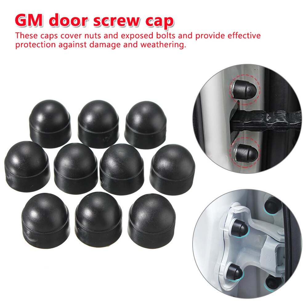 10 pièces/ensemble M8 M10 boulon écrou dôme Protection bouchons couvre plastique noir exposé hexagone porte bouchon de Protection pour la plupart des voitures