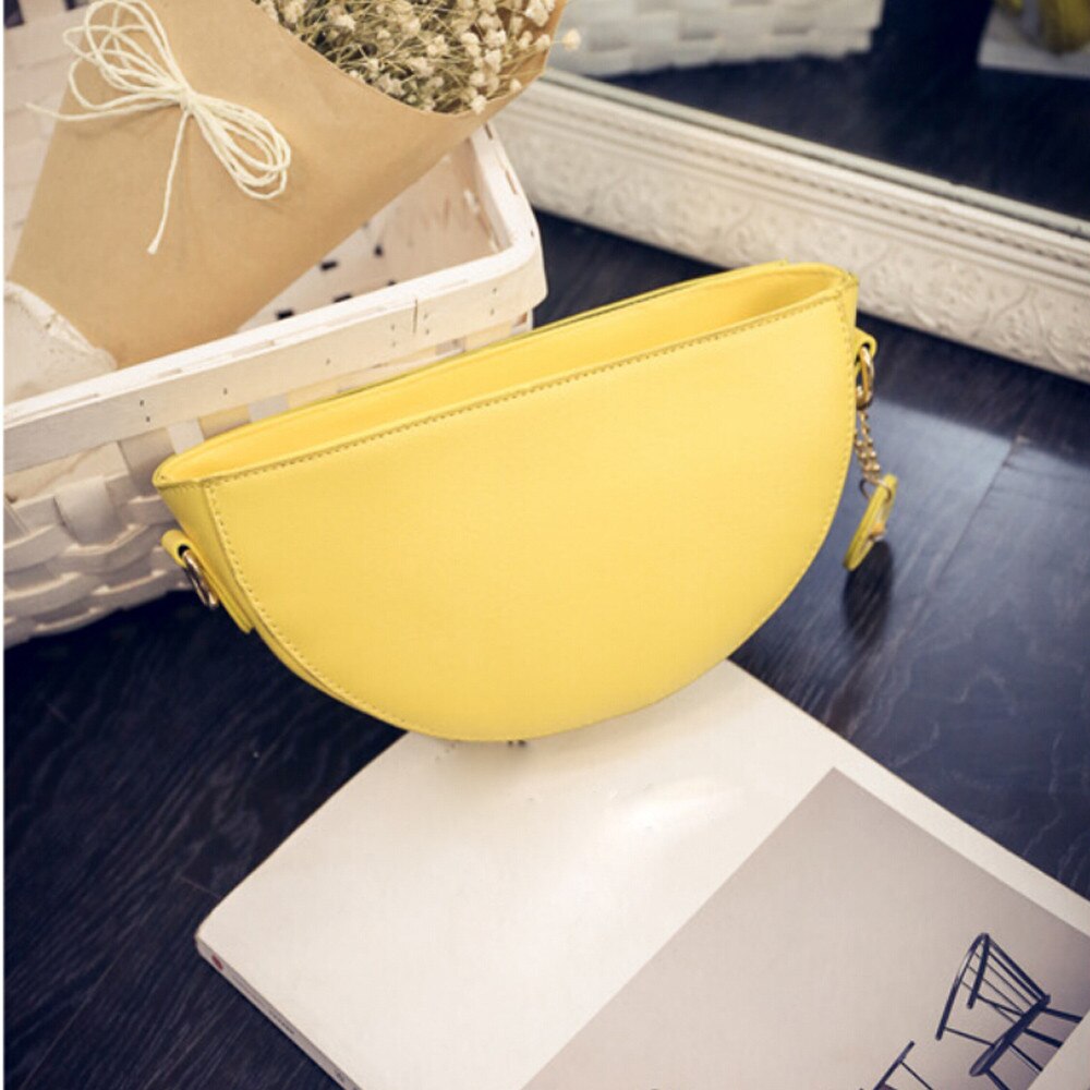 Bolso bandolera de verano dulce para mujer bolsos de hombro de cadena de fruta Linda bolso de cuero para mujer sandía naranja bandolera