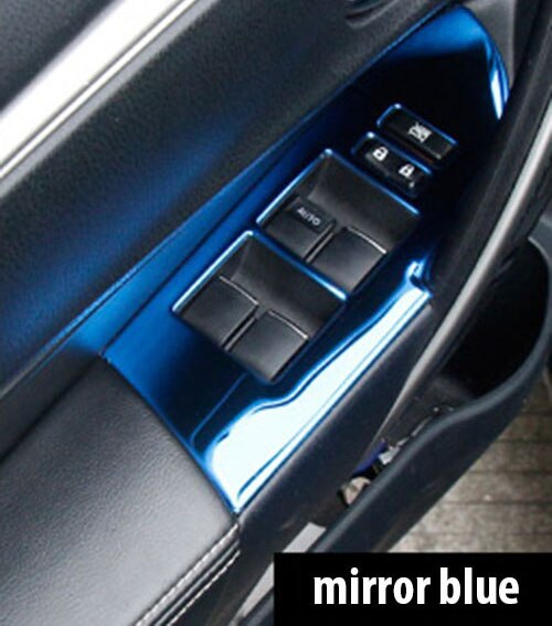 Fit Voor Corolla S, Le, S Plus Auto Deur Raam Schakelaar Knop Frame Cover Panel Trim Interieur Accessoires: GLOSSY BLUE