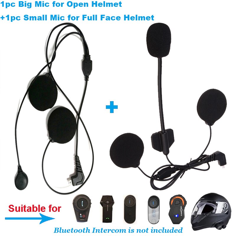 Mikrofon hörlurar öron högtalare tillbehör kostym för freedconn t-com 02 t- comvb tcom-sc bluetooth hjälm intercom headset delar
