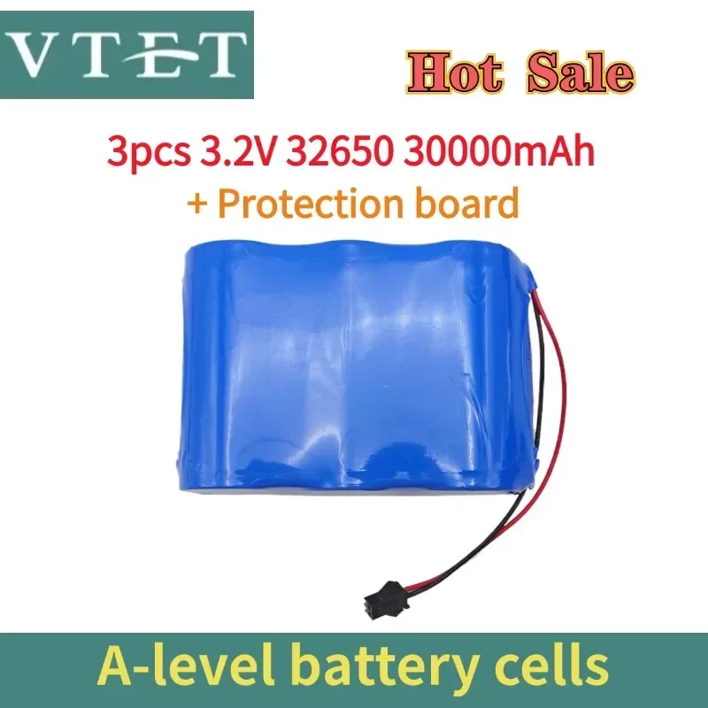 2025 Nuova batteria per lampada solare 3.2V 32650 Batteria al litio di grande capacità Lampada stradale solare Batteria per proiettore con pannello di protezione: Grigio