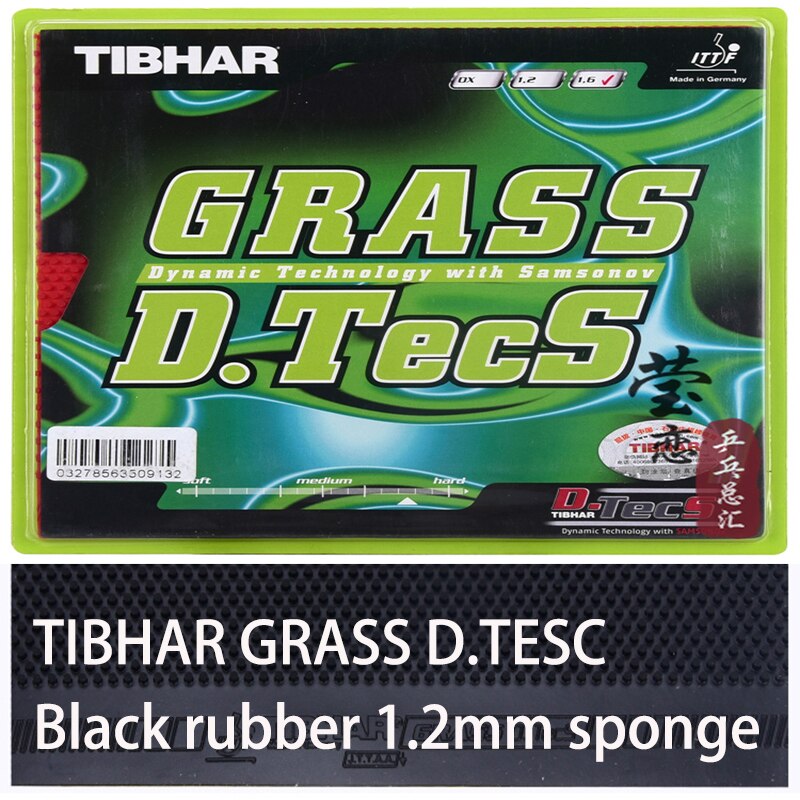 Tibhar GRASS D.TECS long pimples in table tennis rubber and rubber without sponge xo table tennis rackets racquet sport: black 1.2mm