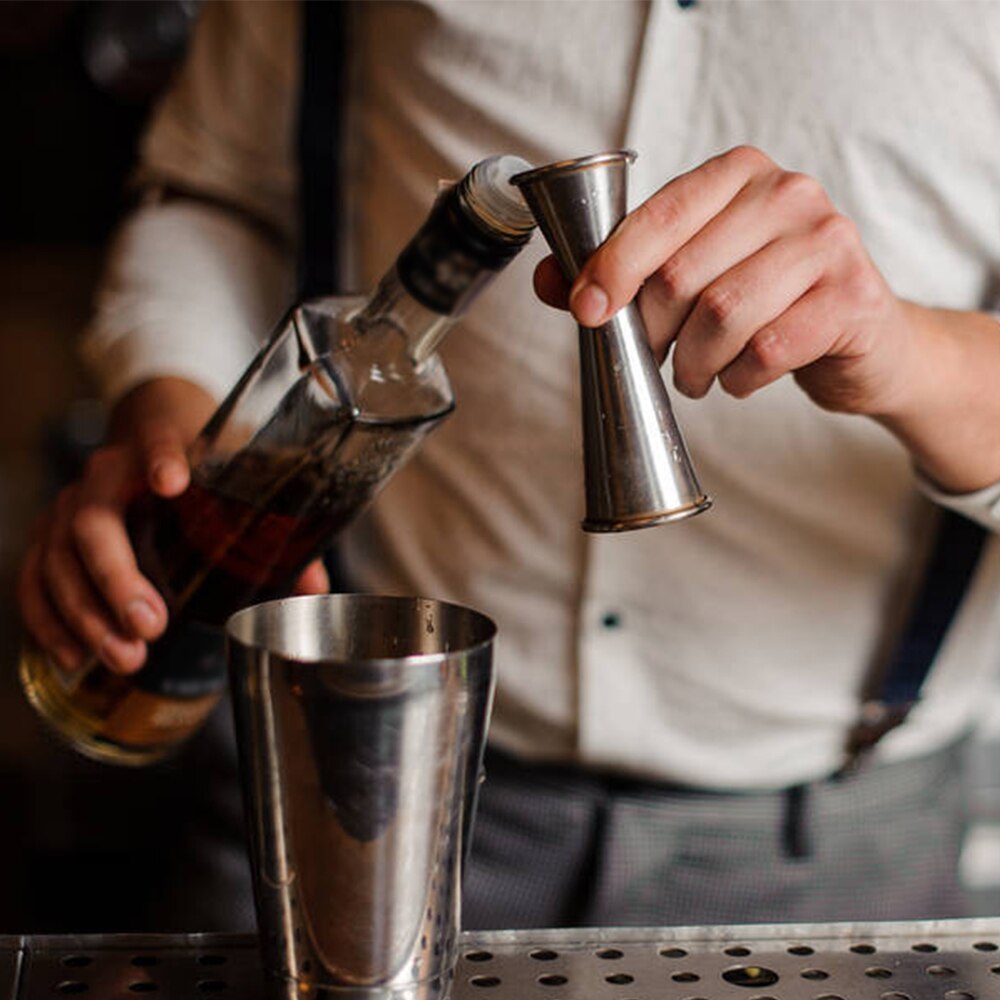 15/30ml Stainless Steel Cocktail Measuring Jigger Double Jigger Measure Shot Drink Spirit Measure Cup Bar Accessories Bar Tools